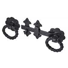 Heavy Duty Fleur De Lys Twisted Ring Gate Latch - Nicks Timber Store