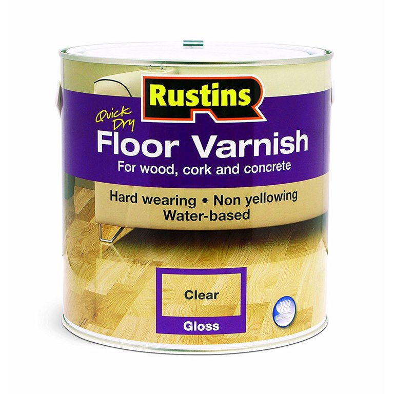 Rustins Floor Varnish QD Clear 2.5ltr Gloss