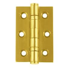 S/S B/Bearing Butt Hinge 76mm x 51mm Electro Brass