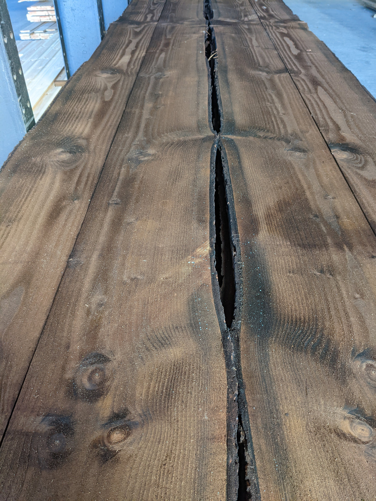 Waney Edge Treated (Dark Brown) Softwood Cladding 22x250 4.8m