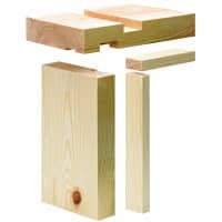 32mm x 115mm Whitewood Door Lining Kit Inc Stops