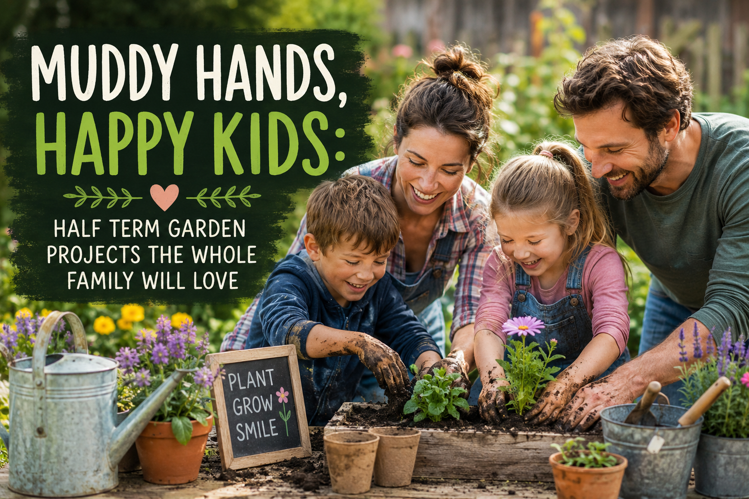 Muddy Hands, Happy Kids: Half Term Garden Projects the Whole Family Will Love