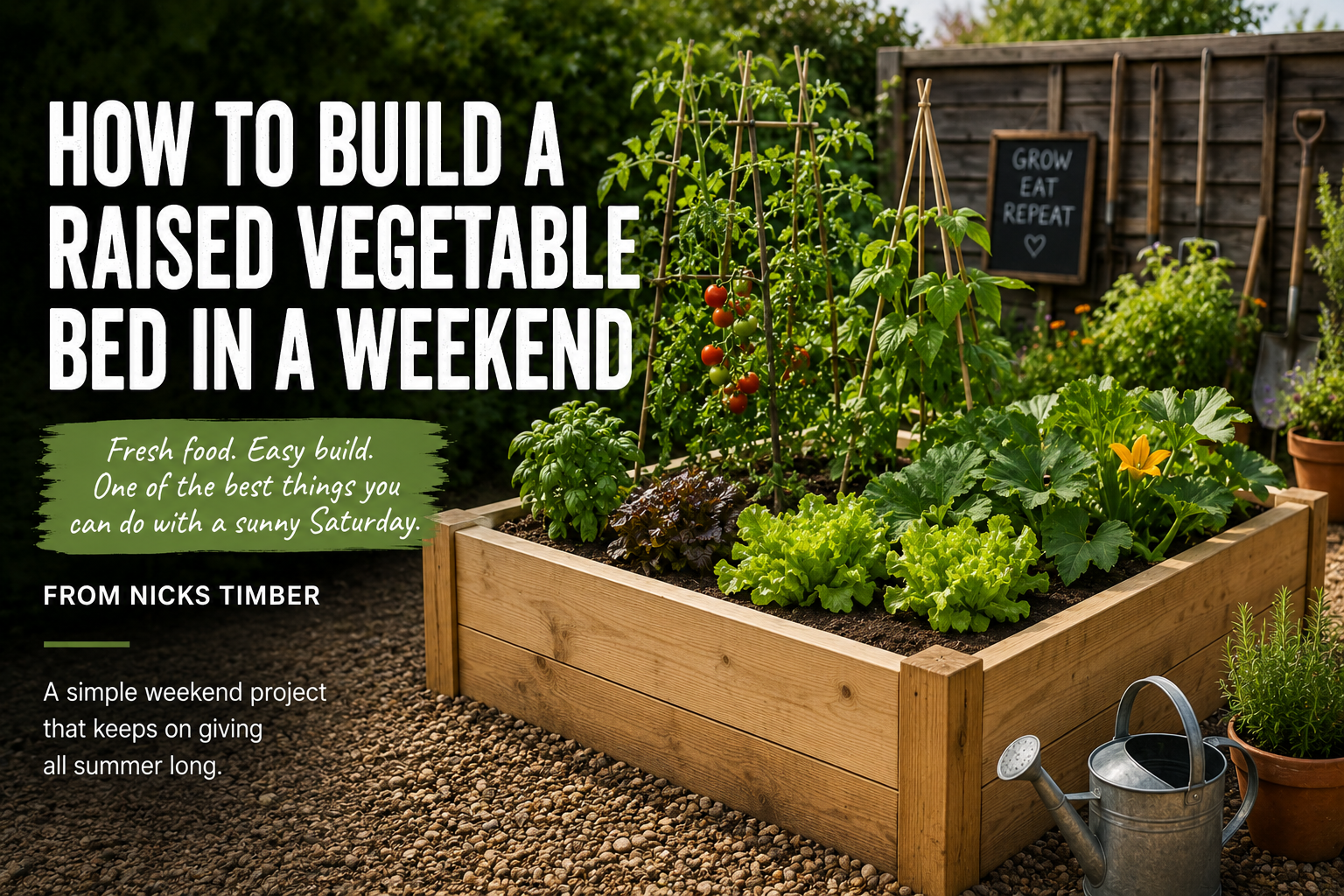 How to Build a Raised Vegetable Bed in a Weekend — From Nicks Timber