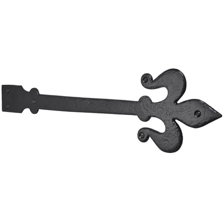 12" Ornamental Fleur De Leys Hinges Black - Nicks Timber Store