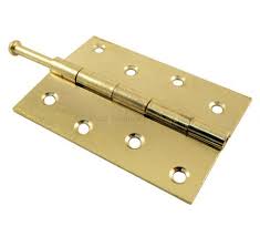3"  Electro Brass Butt Hinge Loose Pin